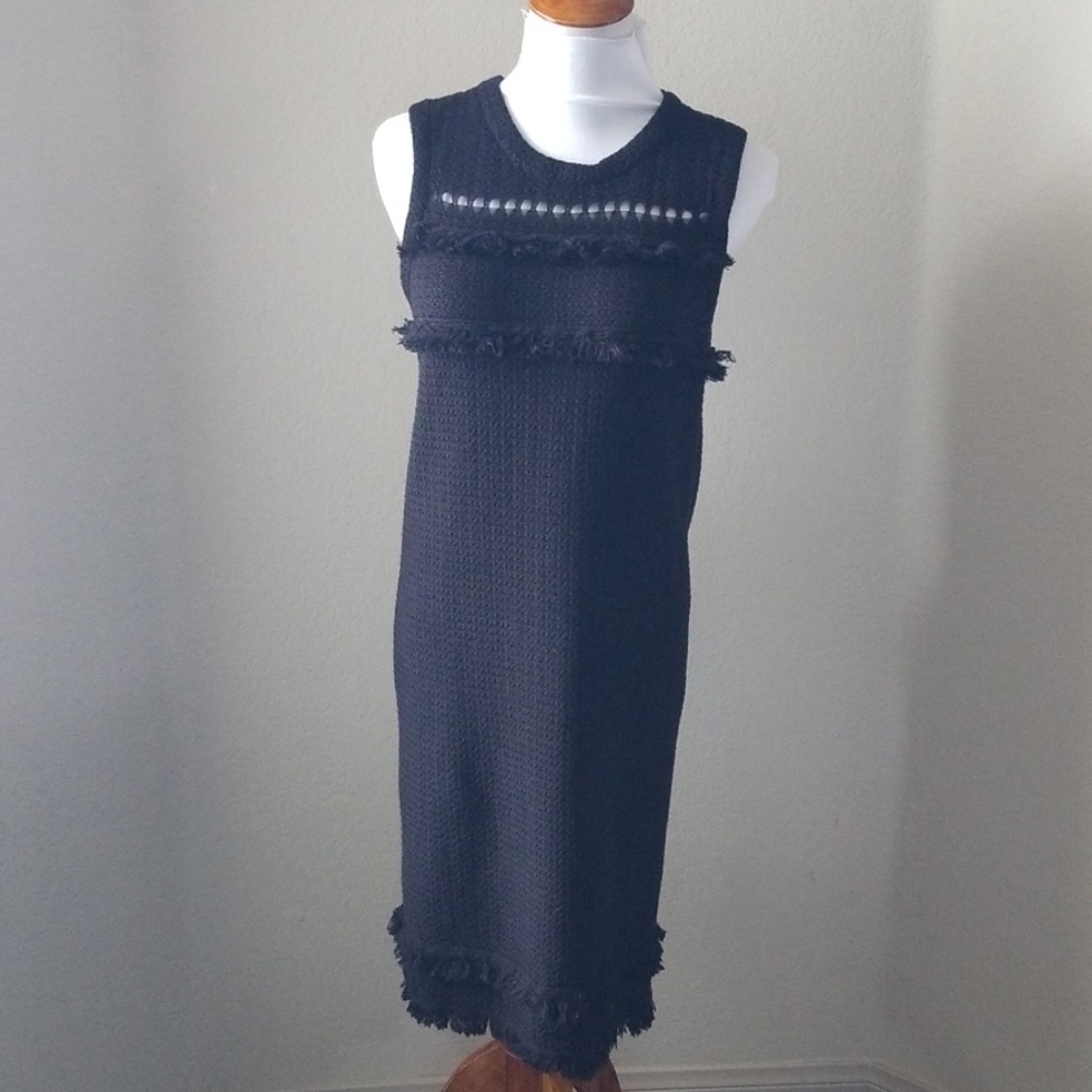 J. Crew Sleevless Black Sweater Dress